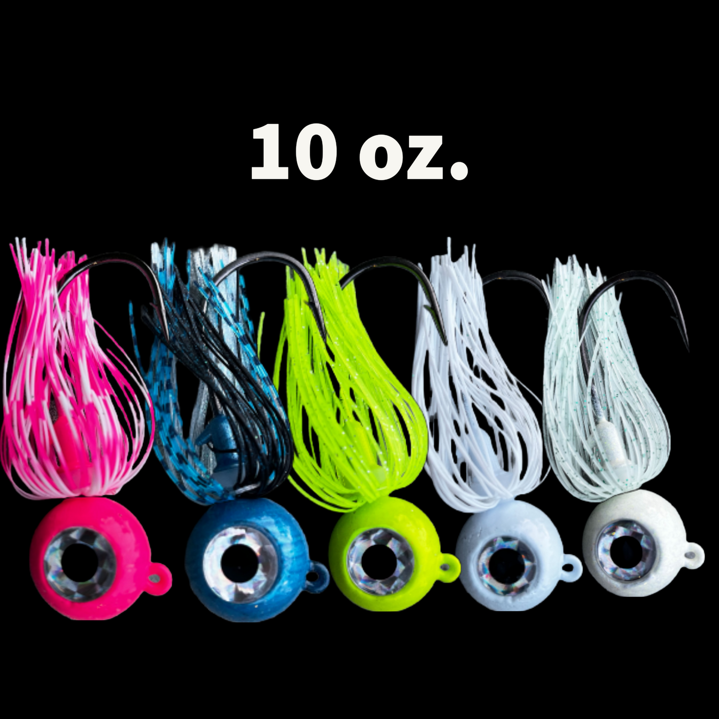 Skirted 10 oz. Bigeye Jig